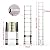 Suwinus 12.5 FT Aluminum Telescoping Ladder Collapsible Extension Ladder with Traceless Alu Tube Design Spring Loaded Locking Mechanism for Outdoor Indoor Use 330 Pound Capacity Black