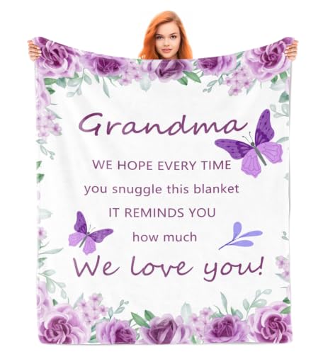Noxkioy Grandma Gifts, Grandma Birthday Gifts Blanket 60"x50"