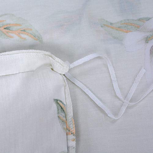 FADFAY White Floral Duvet Cover Set 100% Cotton Farmhouse Bedding with Hidden Zipper Closure 3 Pieces, 1duvet Cover & 2pillowcases,King/California King Size by FADFAY - Image 7