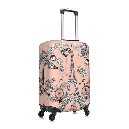 Bicycle Coffee Balloon Print Luggage Suitcase Cover Protector Luggage Washable Covers With Concealed Zipper3