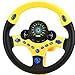 DYNWAVE Simulated Steering Wheel for Kids Baby Cars Seat Simulator Multifunctional Sounding Toy with Music and Light for Children Baby, Yellow