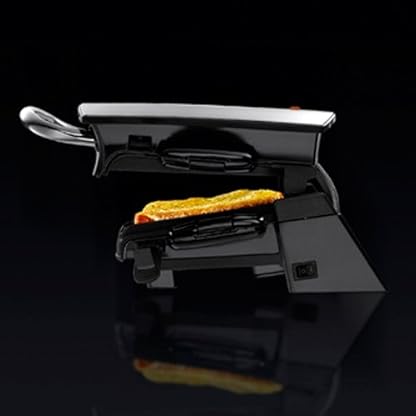 George Foreman 14525-56 Fitnessgrill Grill&Melt, Kontaktgrill, Panini- und Sandwichgrill, 26,5 x 16 cm große Grillfläche, Edelstahl/schwarz – Bild 5