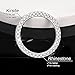 Earthland 2Pcs Crystal Rhinestone Ring for Car Interior Decoration, Auto Engine Start Stop Crystal Ring Decoration for Vehicle Ignition Button-Silver