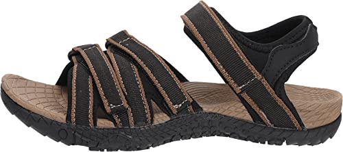 Whitin Women’s Hiking Sandals With Arch Support Female Comfortable Size 8 Cushion Sport Sandals Traps With Adjustable Hooks Wide Camping Resistant Indoor Flexible Walking C51 | Blackbrown 38 #TOP2