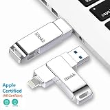 ✔【TRANSFERENCIAS DE ALTA VELOCIDAD CON USB 3.0】 - La memoria USB con Certificado garantiza una transferencia de datos rápida y estable. Una película de alta definición HD (aproximadamente 1 GB) solo necesita unos 20 seg.