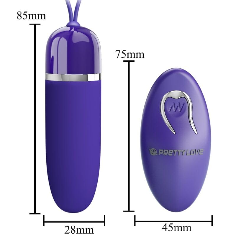 Pretty Love Darlene-Youth Vibratore a forma di uovo con telecomando Viola Ø 2,8 x 8,5 cm