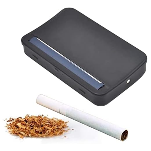 BIGH - Machine à rouler papier de 110mm - Boîte à rouler King Size - Rouleuse de 110mm - Machine à rouler pour papier long - Boîte à rouler - Boîte réceptacle - Couleur : Noire