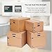 5 BANKERS BOX EXTRA LARGE Strong Moving Boxes, 100L SmoothMove Cardboard Packing Moving Boxes, Heavy Duty Double Wall Boxes for Moving House with Handles, 70cm x 44cm x 33cm (Pack of 5), Brown