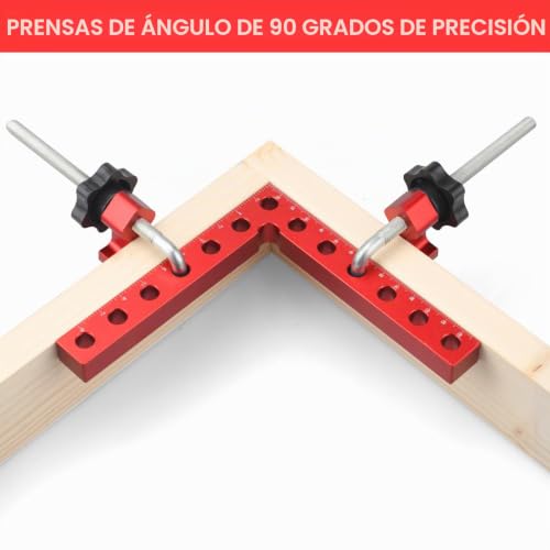 Miniatura 2 de Abrazaderas En Ángulo De 90 Grados - 140mm 5,5 Sargentos Carpintero Ángulo Recto Tipo L Con 8 Abrazaderas, Cuadrados De Posicionamiento De Aluminio, Sargento Escuadra Para Carpintería 4 Piezas