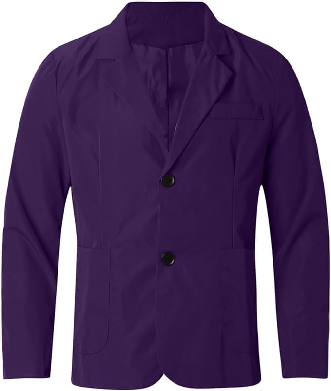 Mens Two Button Blazer Jacket Business Casual Slim Fit Formal Coat Regular Fit Lightweight Luxury Suit Jackets2