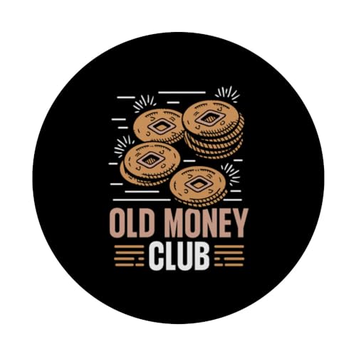 Old Money Club Billionaire Rich Aesthetics Millionaire PopSockets Swappable PopGrip, Black - Image 3