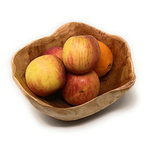 THY COLLECTIBLES Wooden Bowl Handmade Storage Natural Root Wood Crafts Bowl Fruit Salad Serving Bowls (Large 12"-14") - Thumbnail 2