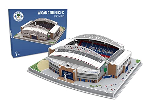 Tiger Merchandising 3D Jigsaw Puzzle of Wigan Stadium - 73 Pieces | Home of Wigan Athletic Football Club | Premier League FC Football Gifts for Age 7+