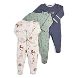 Generisch Bodys baby jongens papa kinderen lente en herfst baby driedelig lange mouwen voet kruippak pyjama pasgeborenen babykleding biologisch body baby, Lichtgroen, 0-3 Maanden
