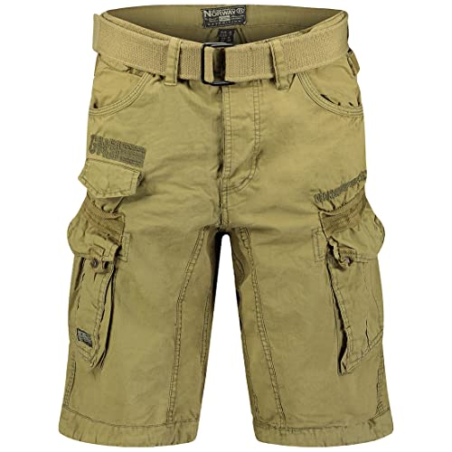 Geographical Norway Herren Cargo Short Sommer Bermuda Kurze Hose Shorts Brandiing- Production (XXL, Mastic)