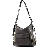 * Voll im Trend - Modisch-Sportliche Schultertasche in großer Farbauswahl verwandelbar in einen praktischen, nicht zu großen Rucksack (Daypack) mit vielen Fächern * passendes Portemonnaie/Geldbörse in vielen Farben unter der Bezeichnung P02 erhältlich * passende Schlüsselanhänger ebenfalls in vielen Farben unter der Bezeichnung SA01+SA02 erhältlich *