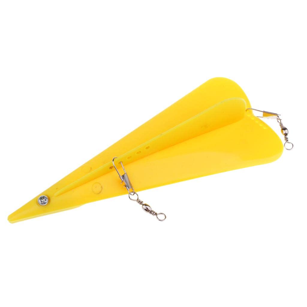 ATORSE Trolling Diving Board with Lead Sinker Boat Fishing Diver Board Yellow 51g-image-43