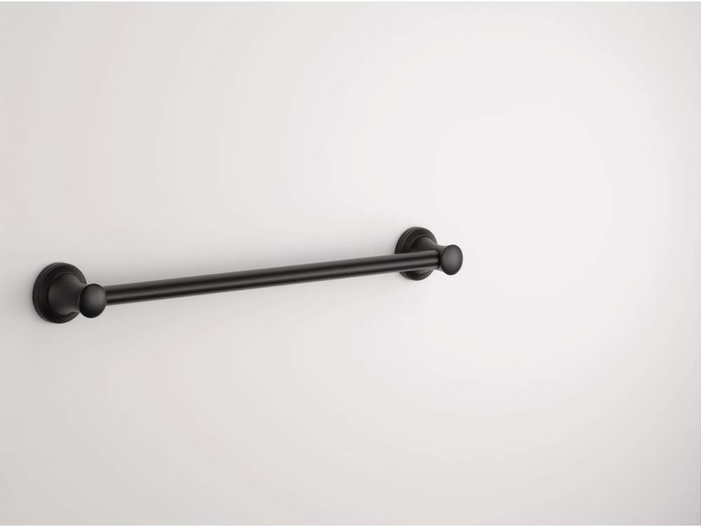 Delta Faucet 41724-BL Transitional Concealed Screw ADA-Compliant Decorative Grab Bar, 24 inch, Flat Black