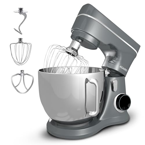 AGARO Elegant Stand Mixer, 1400W with 5.5L SS Bowl, 10 Speed Settings, Pulse Function, 100% Copper...