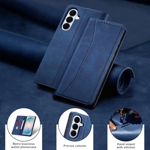 Image of Jasonyu Flip Wallet Case for Samsung Galaxy S26 5G,Blue