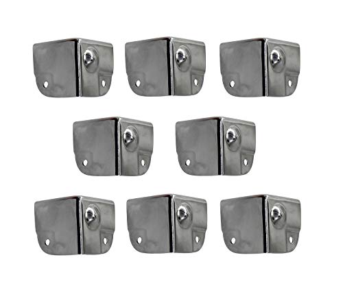 Lot de 8 protections d'angle en fer chromé pour caisse de 40 x 40 x 40 mm Cover