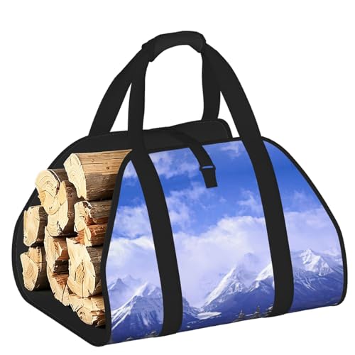 Porte-bûches en toile pour éviter les débris au sol lors du transport de bois