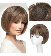 UDU Hair Topper Hair toppers for Women Toppers Hair Pieces for Women Short Bob Hair Toppers with ...