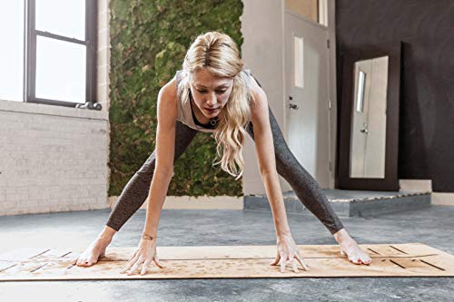 Soft,Thick, Non Slip, Cork Yoga Mat with Just The Right Amount of Padding for Sweat, Hot Yoga, Pilates, Bikram, and General Fitness (Extra Thick 80" x 26" x 6.5mm, Perfect Posture Alignment Lines)