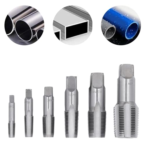 NPT Rohrgewindebohrer Set 6 teilig 1 Zoll 3/4 1/2 3/8 1/4 1/8 Zoll Gewindeschneider Innengewinde