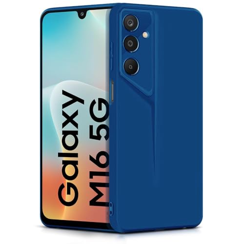 Image of WOW IMAGINE Slim Back Cover for Samsung Galaxy M16 5G | Galaxy F16 5G | Blade Series Ultra Thin Case with Lightweight Design | Camera Protection | Soft Matte Silicone Flexible Mobile Case - Blue