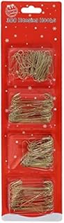 300 x MarysDe@lz Christmas Tree Ornament Baubles Hangers Hooks Holders Craft Hanging Wire(SILVER/GREEN/GOLD) (gold))