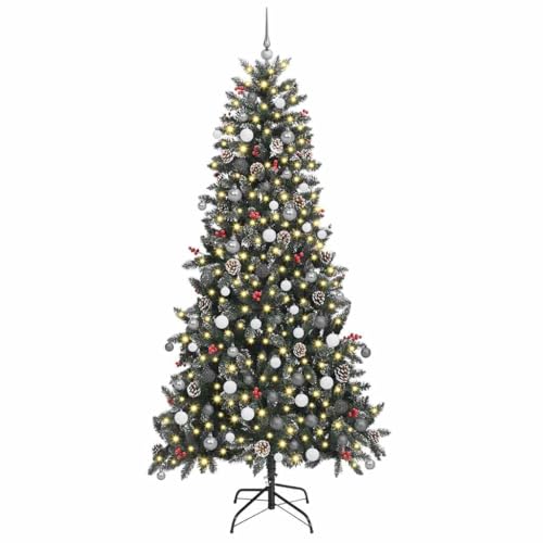 Árbol de Navidad artificial verde de 240 cm con estructura estable de acero 4