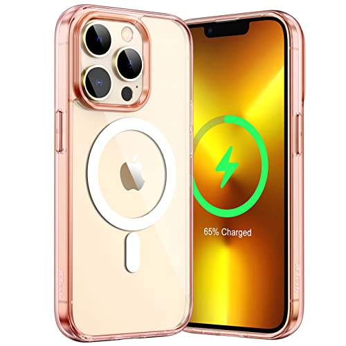 JETech iPhone 13 Pro �}�O�l�b�g �P�[�X(6.1�C���`�p) MagSafe ���C�����X�[�d�Ή� �Ռ��z�� �o���p�[�J�o�[ �����h�~ �����o�b�N (���[�Y�S�[���h)