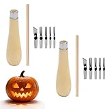 VOSSOT 2 Set Linolmesser-Set, Lino-Schneid-Set Holz Linoleum-Schnitzwerkzeuge Kit Linolschnitt Werkzeug Holz Meißel Set Schnitzen Werkzeuge für Holzbearbeitung Bildhauerei Linolschnitt Schneiden