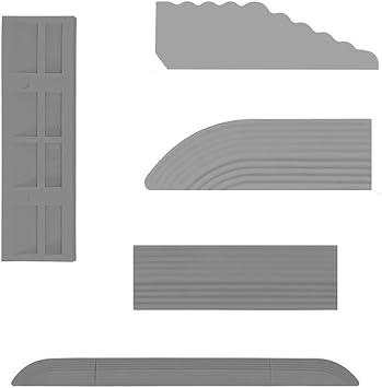 Household Threshold Bars Step Threshold Ramp Mat Door Sill Scuff Plate Slope Strip Auxiliary Compatible with Roborock Xiaomi Ecovacs Eufy Vacuum Cleaner Replacement Parts Grey