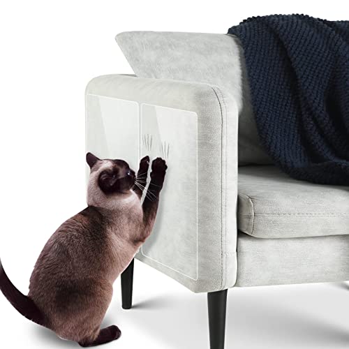 Protecteur de Rayure de Chat, JunD 13 Pcs Protection Canape Chat Anti Griffe avec 40 Vis Protecteur de Meubles pour Chat, Protecteurs de Meubles Chat pour Canapé Tapis Portes Table Meubles (13pcs) Cover