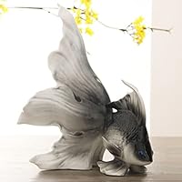 Amazon.co.jp: 魚の置物 陶製 車 家 玄関 装飾 風水置物 リアル