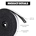 Weather Stripping Door Seal, Weather Stripping, Door Weather Stripping, Door Seal, Door Seal Strip for Door Frame, Foam Tape Soundproof, 0.315 in x 0.118 in, 5 Rolls Total 131FT Black