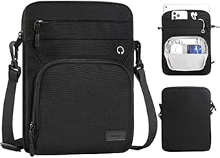TiMOVO 9-11 inch Tablet Sleeve with Earphone Holes for iPad 10th Gen 10.9 2022, iPad Air 5/4 10.9, iPad 10.2 2021-2019, iPad Pro 11 2022, Galaxy Tab A8 10.5/Tab S8 11, Shoulder Bag with Pockets, Black
