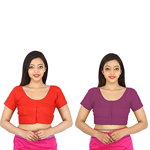 Image of Namita Women's Rubia Cotton Solid Half Sleeve Blouse