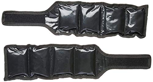 Polimet Tornozeleira Emborrachada Unissex, 2x1Kg, Preto