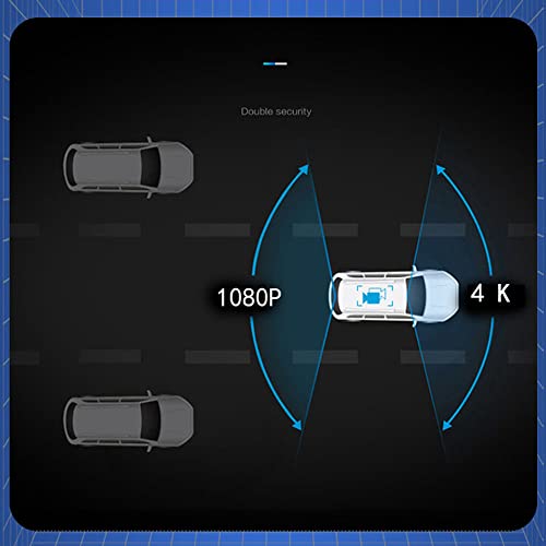 Homesen 4K DVR Dash Camera Frente e Traseira Gravador de Condução com Tela Touchscreen de 10,26 Pole