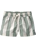 Little Planet by Carter's Boy One-Piece Swim Trunks, Green Stripes, 3M