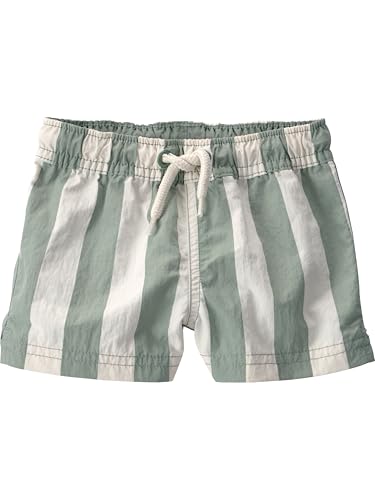 Little Planet by Carter's Boy One-Piece Swim Trunks, Green Stripes, 3T