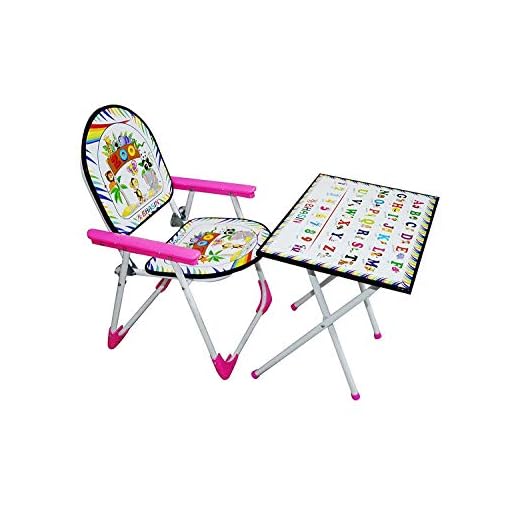 Digionics Foldable Multipurpose Table Chair Toy Set for Kids(Pink)