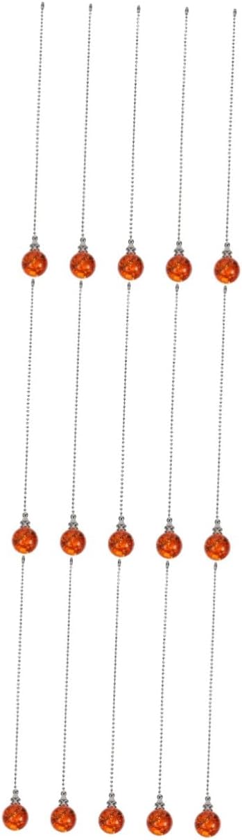 DOITOOL 15pcs Beaded Fan Pull Chain Extension for Ceiling Fans Decorative Chain for Ceiling Lights Easy to Install Home Decor Accessory