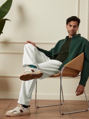 Image of WROGN Men's 100% Cotton Jeans | Solid | Anti Fit