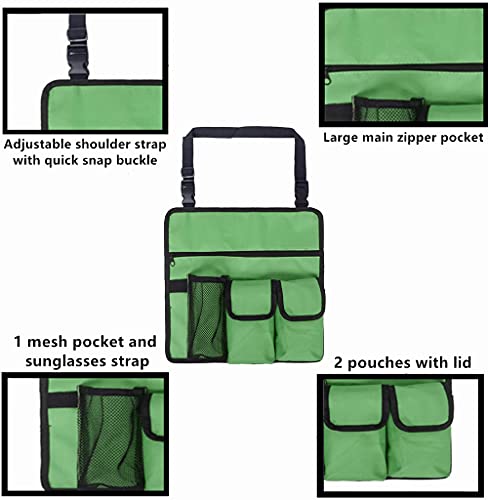Beach Chair Armrest Storage Bag Outdoor Chair Waterproof Hanging Storage Pouch With 4 Pockets Seat Armrest Organize Bag Portable Handy Pocket Tote Bag Shoulder Side Bag For Camping Fishing #TOP2
