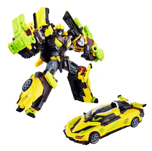 SSmall Metal Cardbot S SPARKBIT Spark Bit Yellow Transforming Robot Sports Car