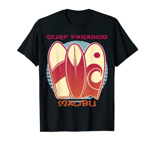 Malibú Surf Paradise Surfing en California Camiseta